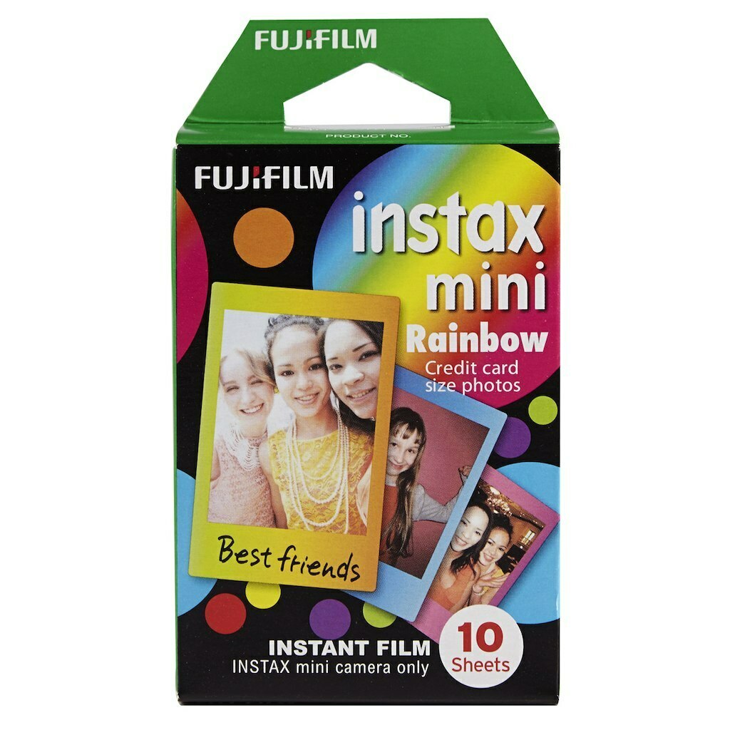 Fujifilm Instax Mini Instant Rainbow Film (10-Pack) with Cleaning Cloth