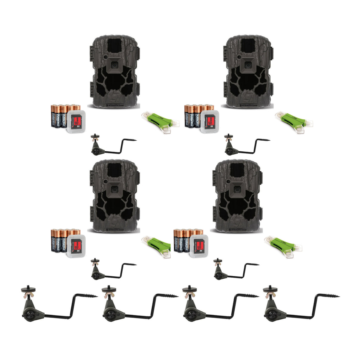 Stealth Cam PXV26 26MP Camera with Trail Camera Holder (4-Pack)