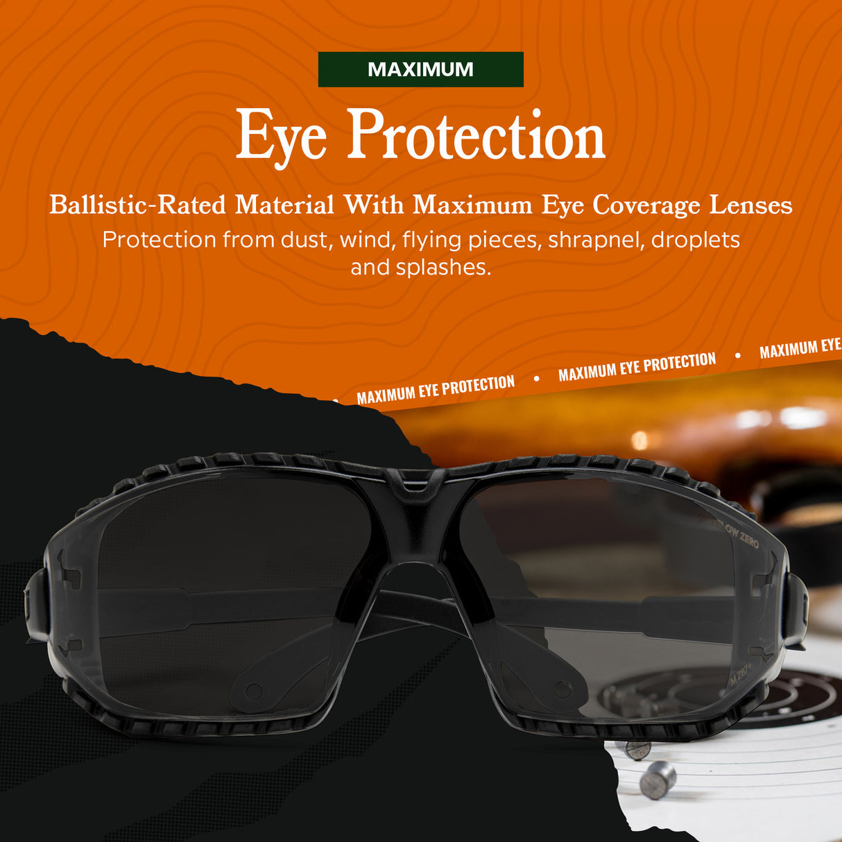 Below Zero Hearing Protection and Safety Glasses Case and Ba Glasses