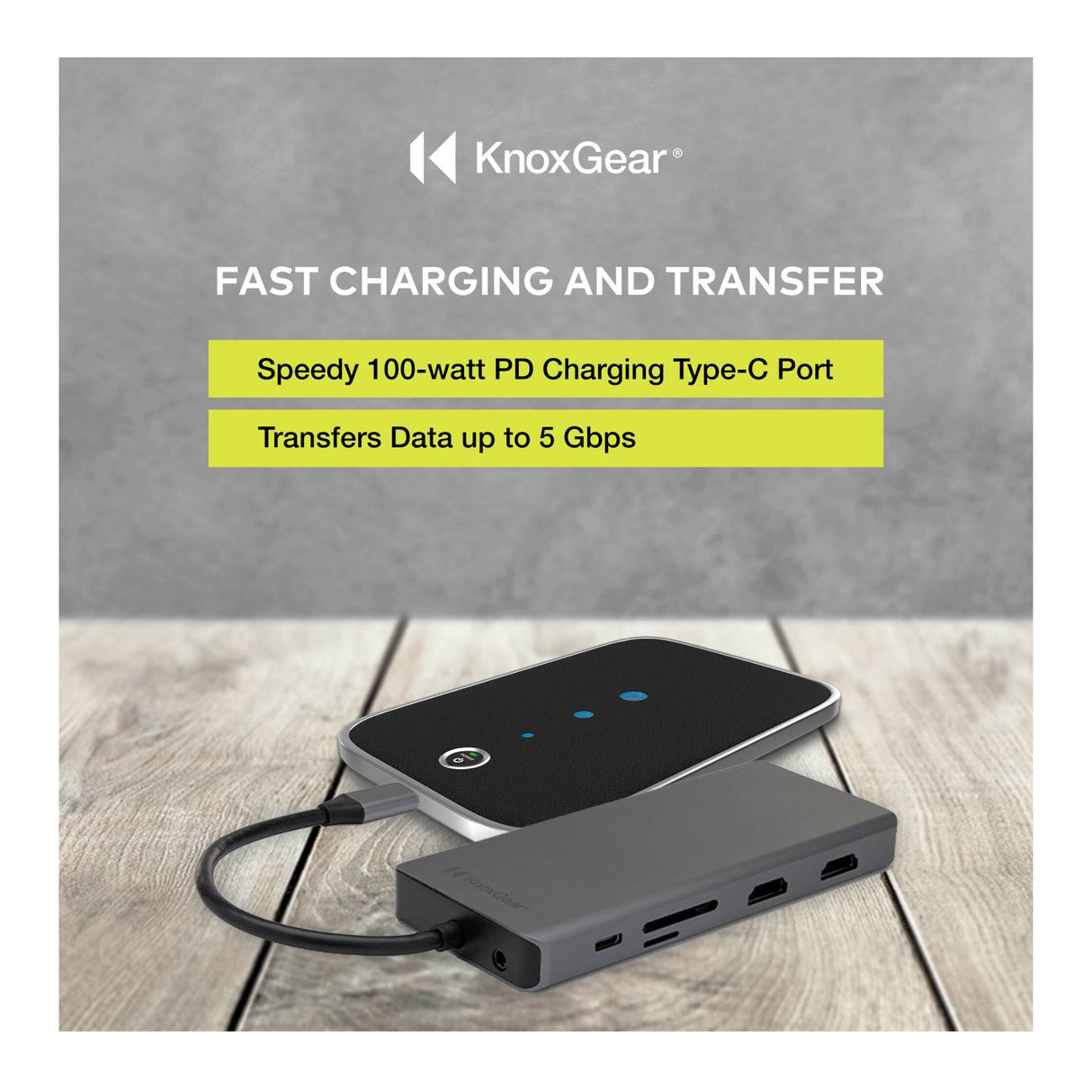 Knox Gear Kernel 13-in-1 USB-C PD Multiple Display Charging Port Hub