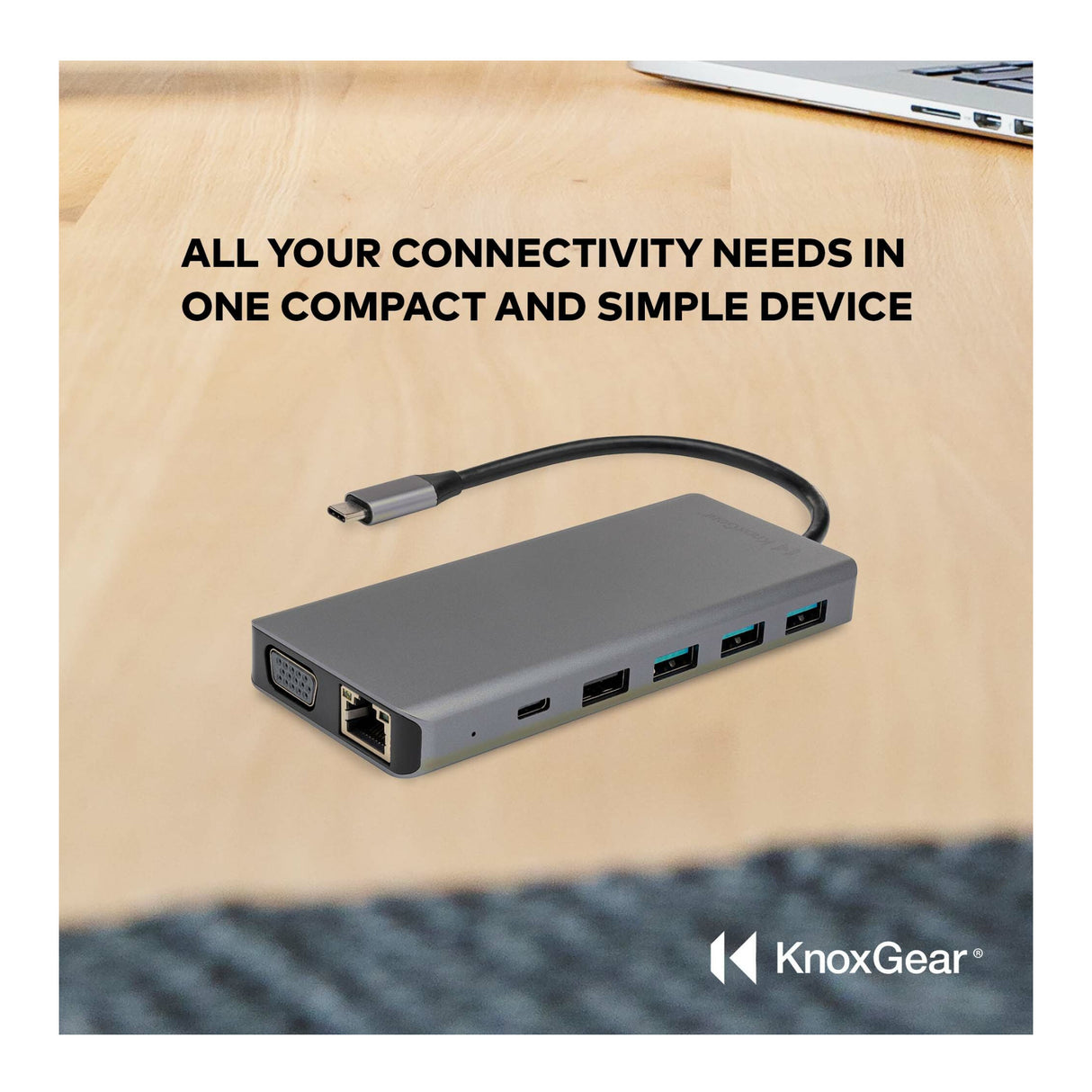 Knox Gear Kernel 13-in-1 USB-C PD Multiple Display Charging Port Hub