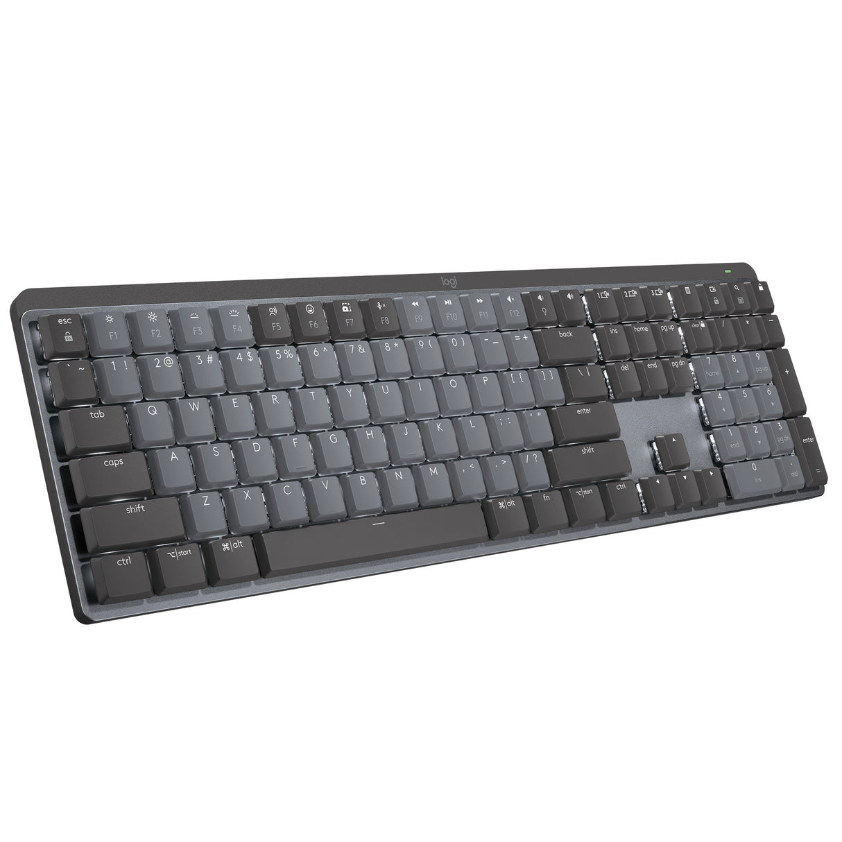 Logitech MX Mechanical Wireless Illuminated Performance Keyboard with Wireless Mouse and Palm Rest