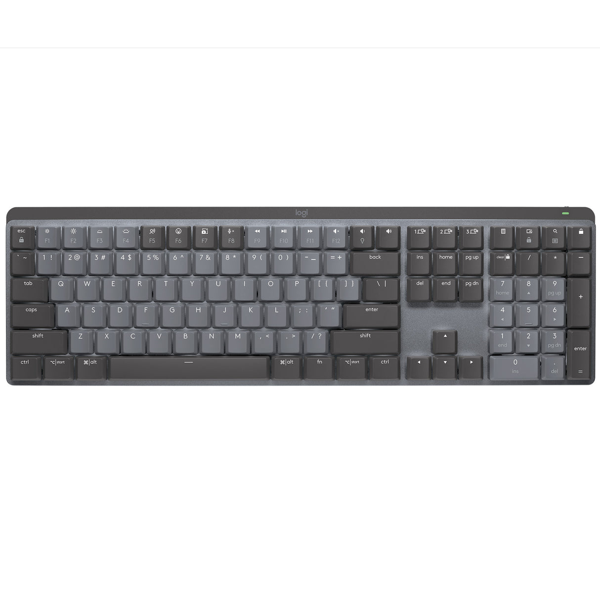 Logitech MX Mechanical Wireless Illuminated Performance Keyboard with Wireless Mouse and Palm Rest