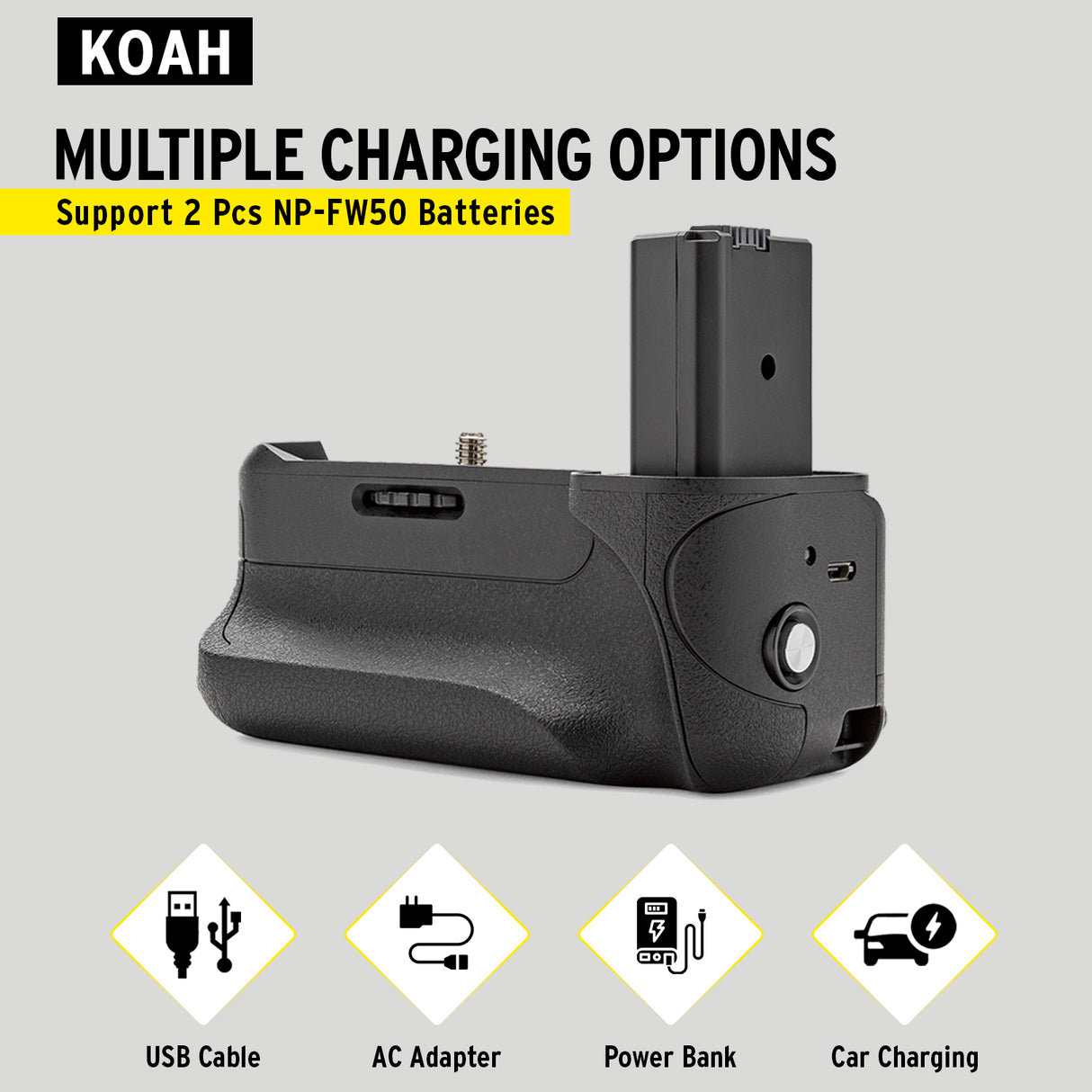 Koah Battery Grip for Sony a6000 and a6300