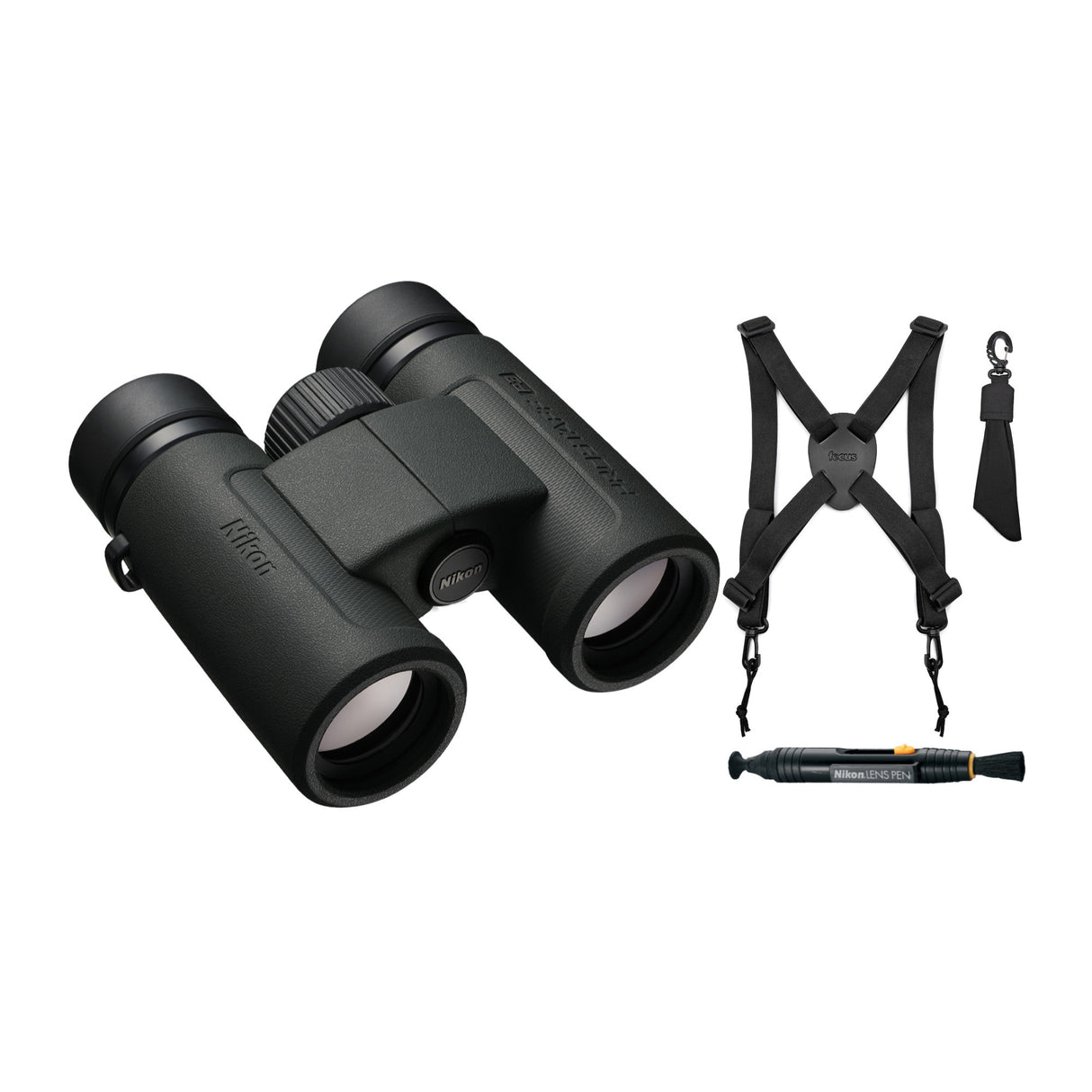 Nikon Prostaff P3 8X30 Binoculars with Harness and Lens Pen Cleaning System