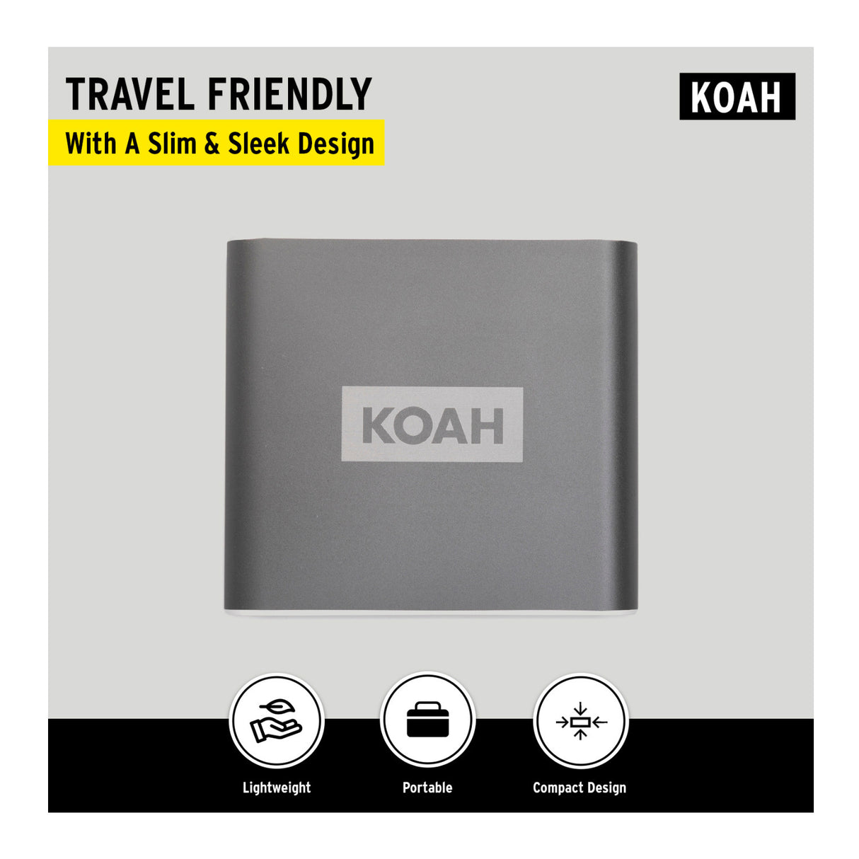 Koah Pro USB 3.1 Type-C XQD Compact Aluminum Shell Card Reader