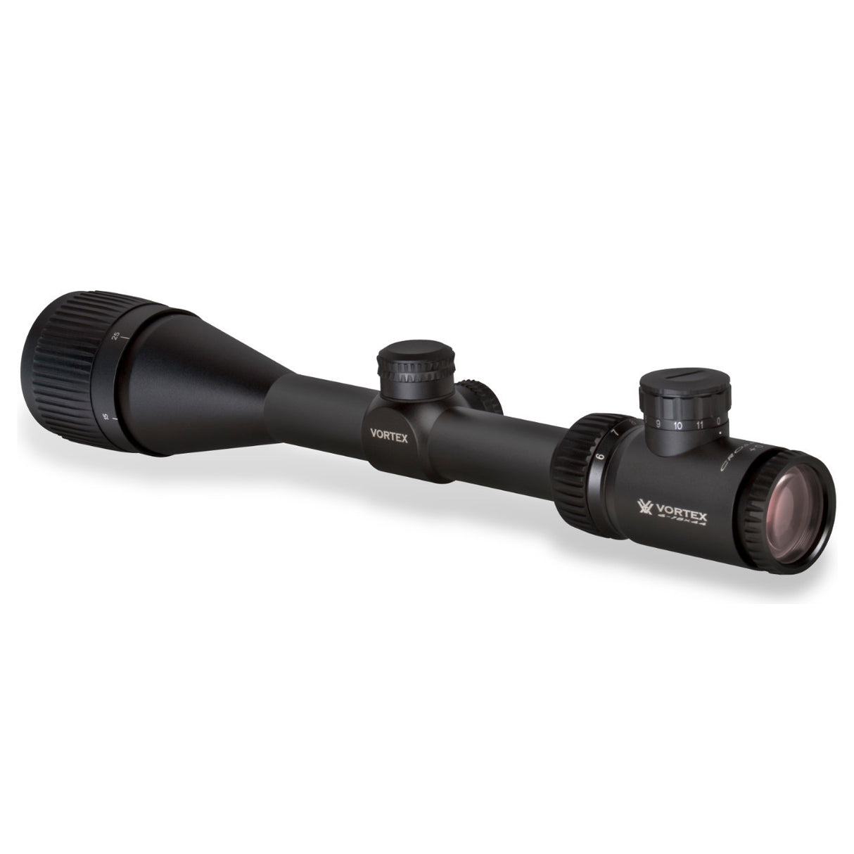 Vortex Crossfire II 6-18x44 AO Riflescope with 1-inch Scope Rings and Hat