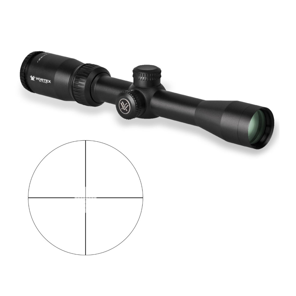 Vortex Crossfire II 2-7x32 Riflescope (Dead-Hold BDC MOA Reticle) W/1-inch Riflescope Rings and Hat