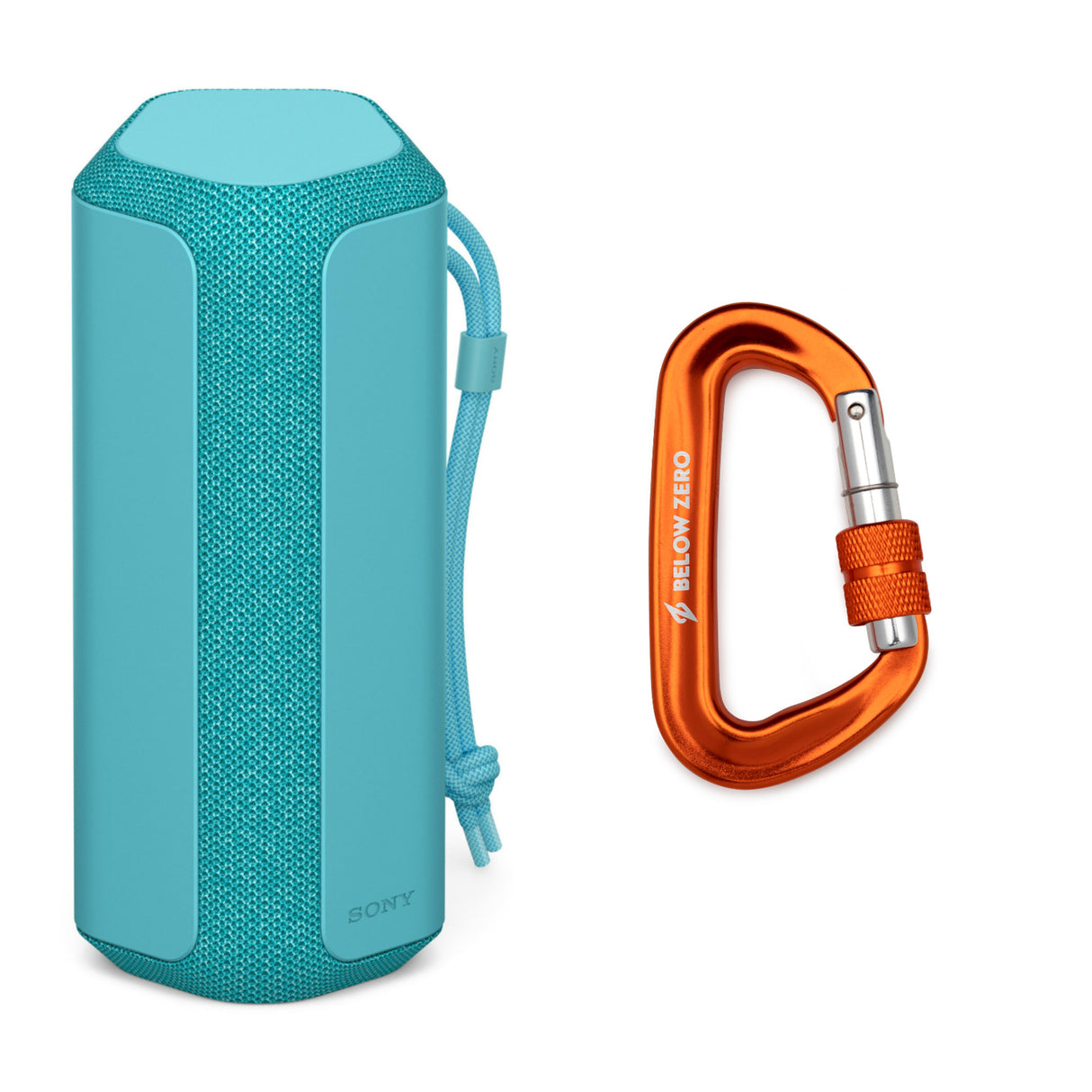 Sony SRS-XE200 X-Series Wireless Ultra Portable Bluetooth Speaker (Blue) with Heavy Duty Carabiner