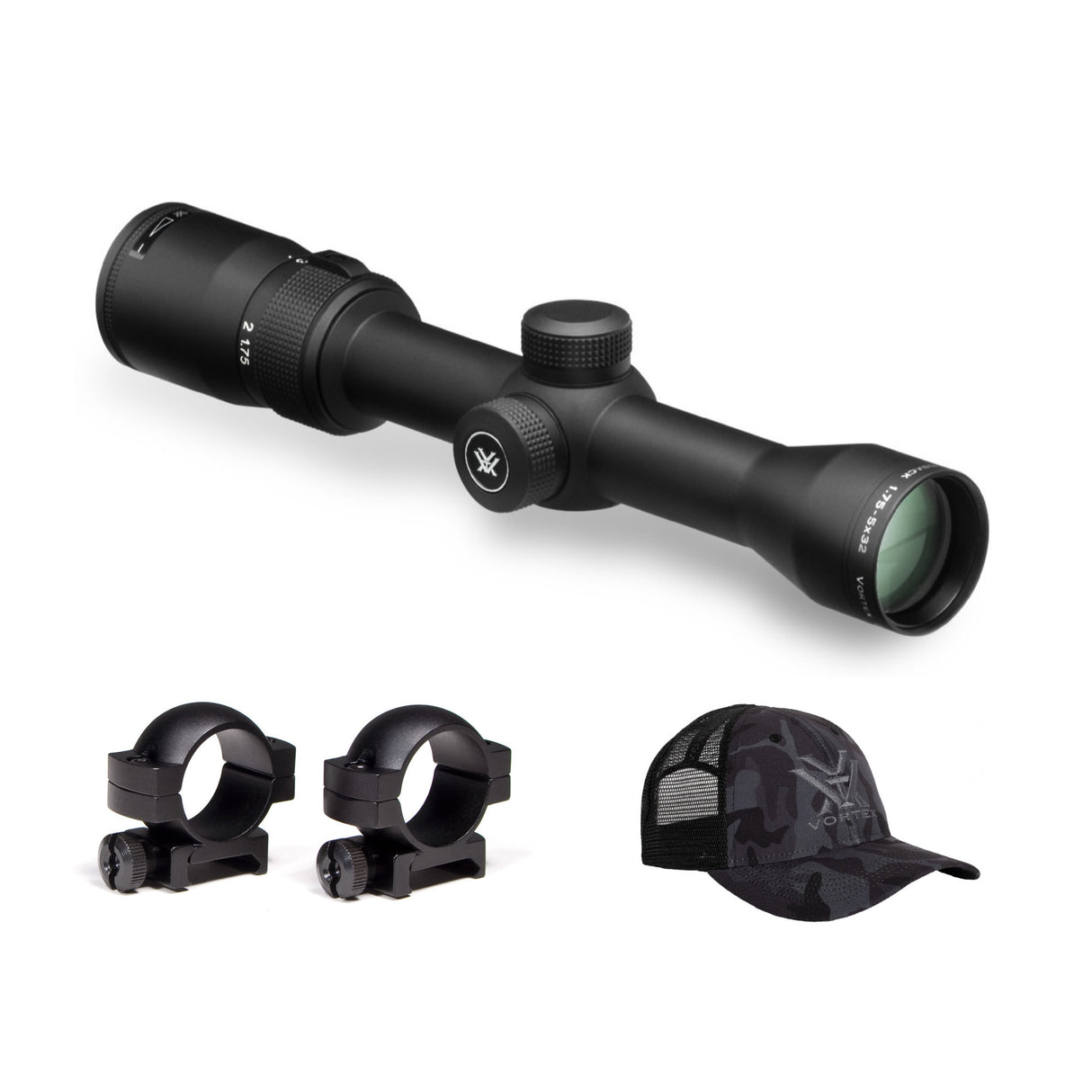 Vortex Diamondback 1.75-5x32 Riflescope (Dead-Hold BDC MOA Reticle) Bundle