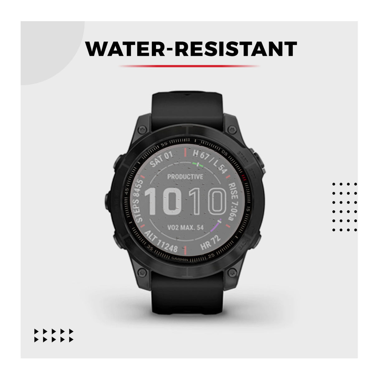 Focus 9H Tempered Glass Screen Protector Film for Garmin Fenix 7 (42mm, 3-Pack)