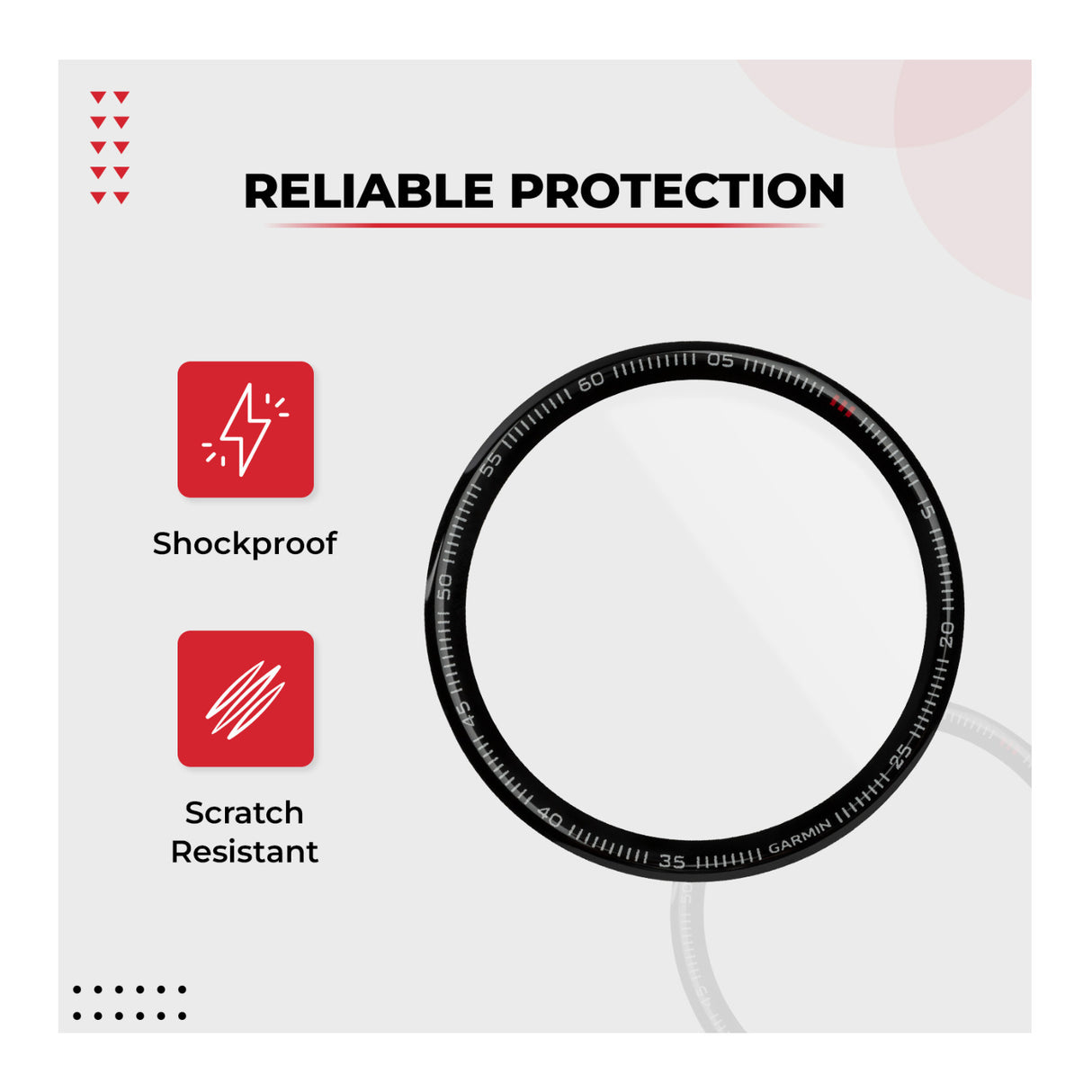 Focus 9H Tempered Glass Screen Protector Film for Garmin Fenix 7S (42mm, 3-Pack)