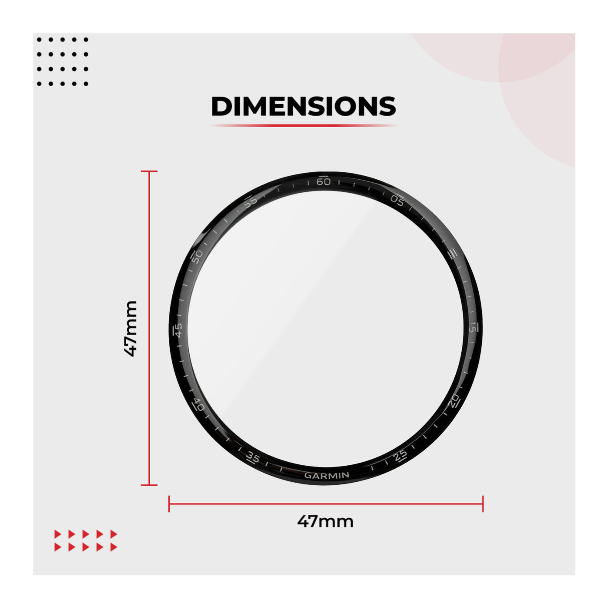 Focus 9H Tempered Glass Screen Protector Film for Garmin Epix Gen 2 (47mm, 3-Pack)