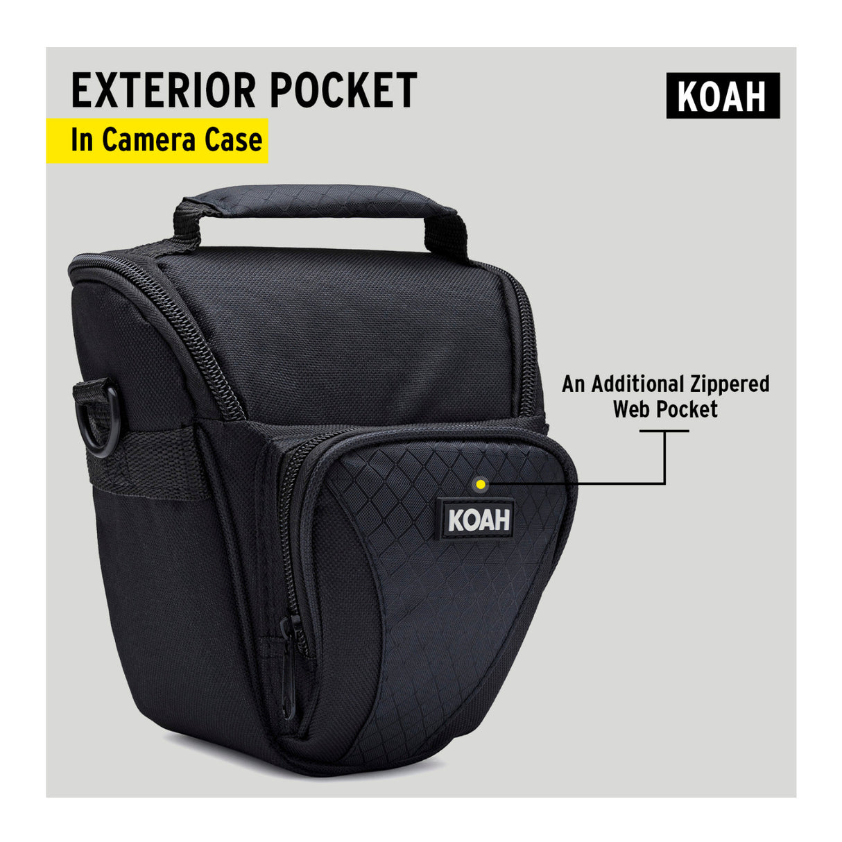 Koah Holster Camera Case and Accessory Bundle for DSLR, Mirrorless, and Camcorders
