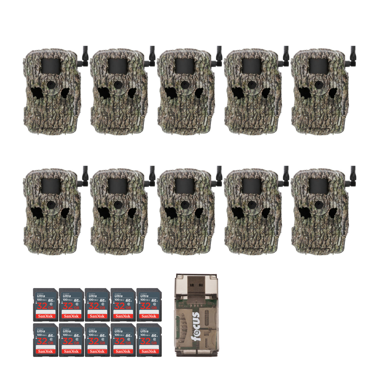Stealth Cam Fusion X-Pro 36MP Dual Carrier with SD and Card Reader (10-Pack)