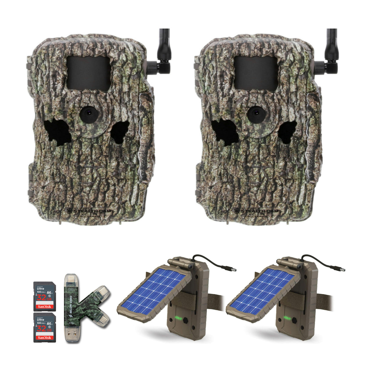 Stealth Cam Fusion X 26MP Camera Dual Carrier with SD and Solar Panel (2-Pack)
