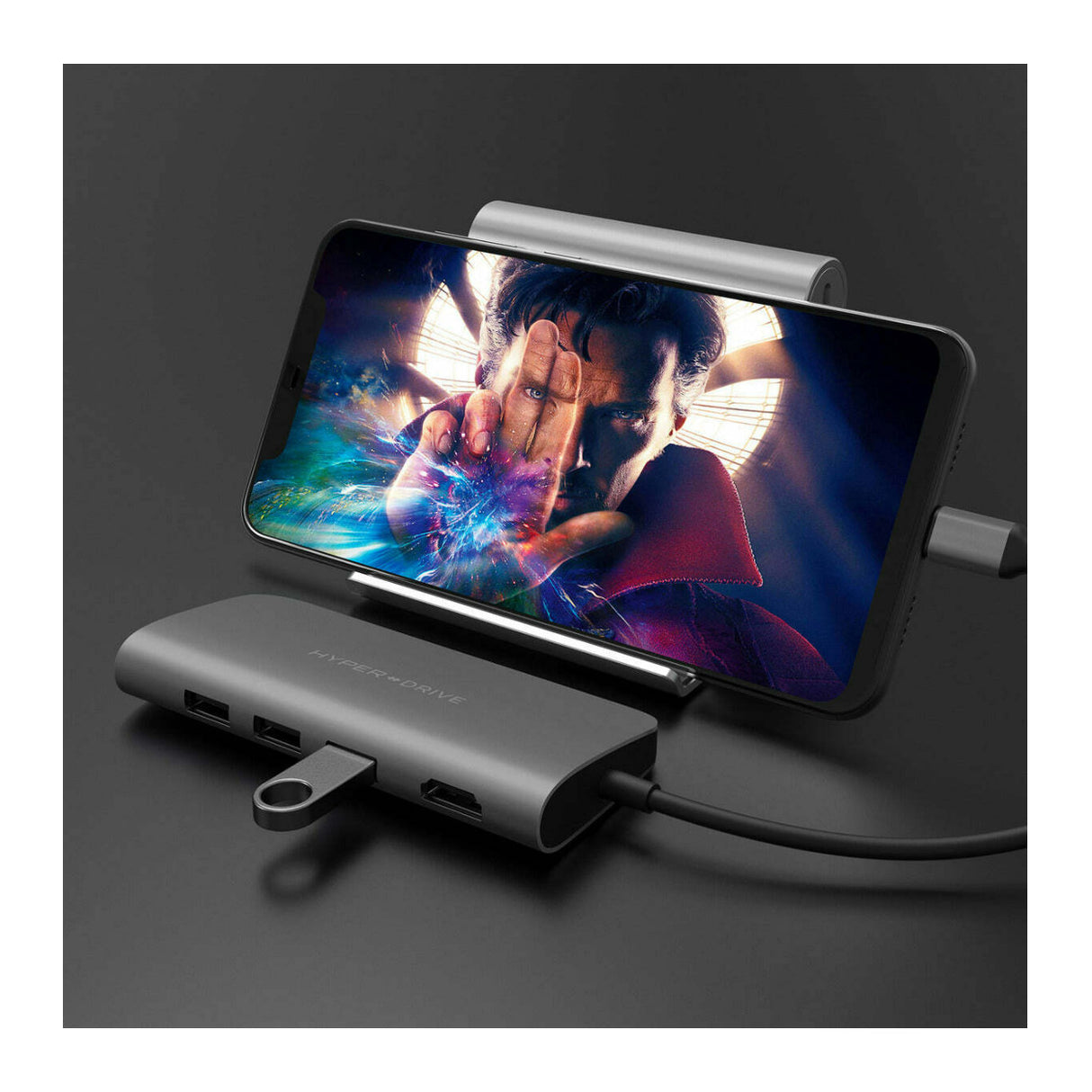 Targus HyperDrive Power 9-in-1 Universal USB-C Hub for MacBook and PC (Gray)