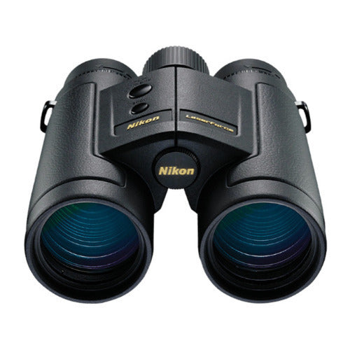 Nikon 10x42 LaserForce Rangefinder Binoculars with Retractable Tether Bundle