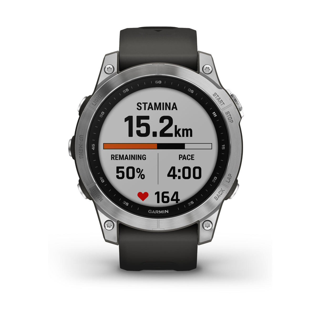 Garmin Fenix 7 Multisport GPS Watch with Graphite Band (Standard Edition Silver)