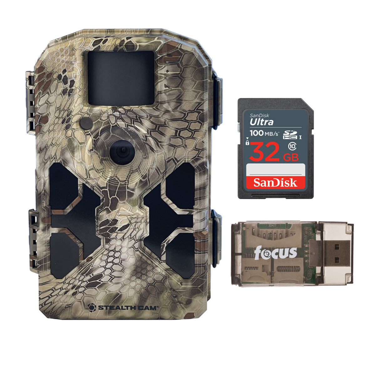 Stealth Cam 2022 G42NG 32MP No-Glow Trail Camera with Memory Card & Card Reader