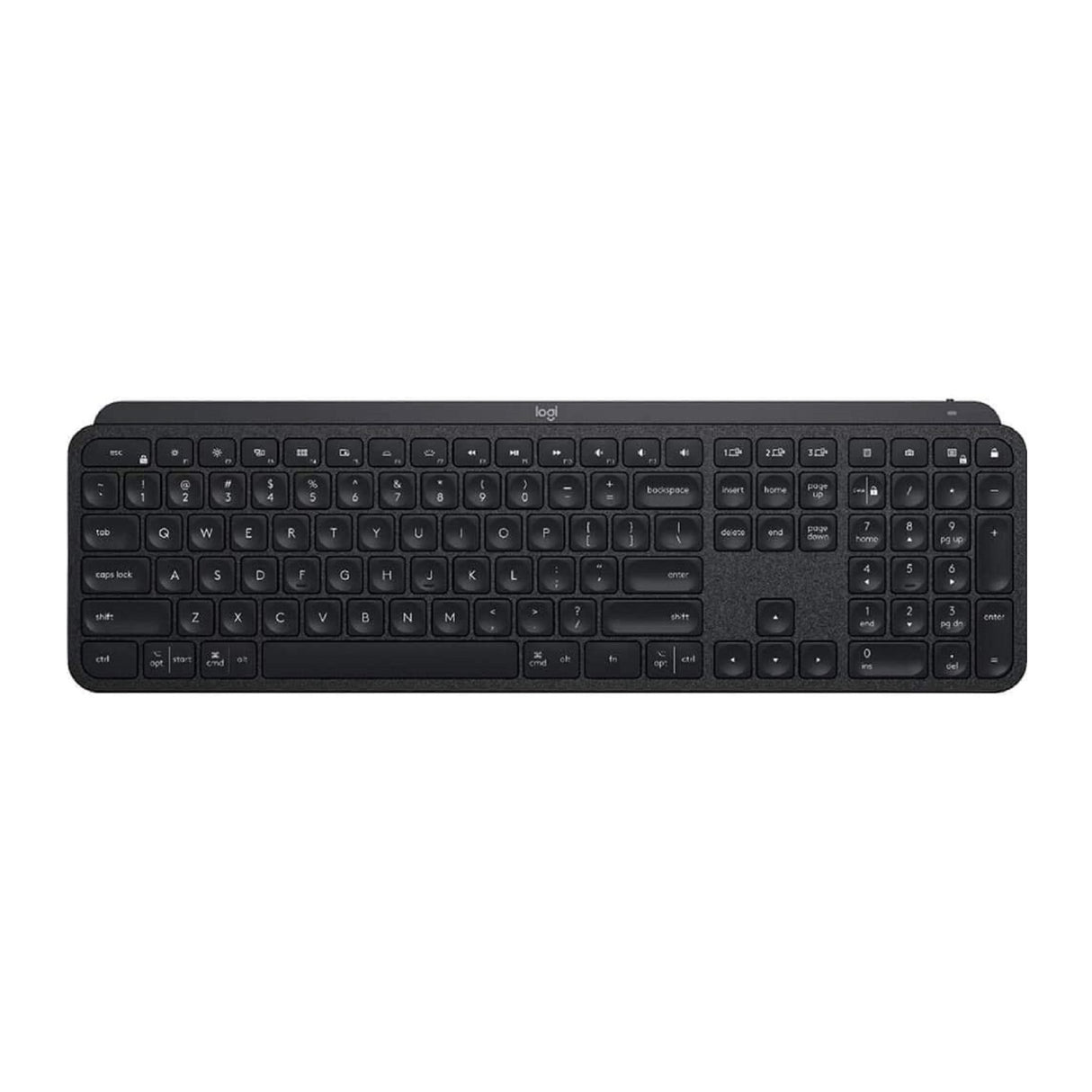Logitech MX Keys Advanced Wireless Illuminated Keyboard with MX Palm Rest and 4-Port 3.0 USB Hub