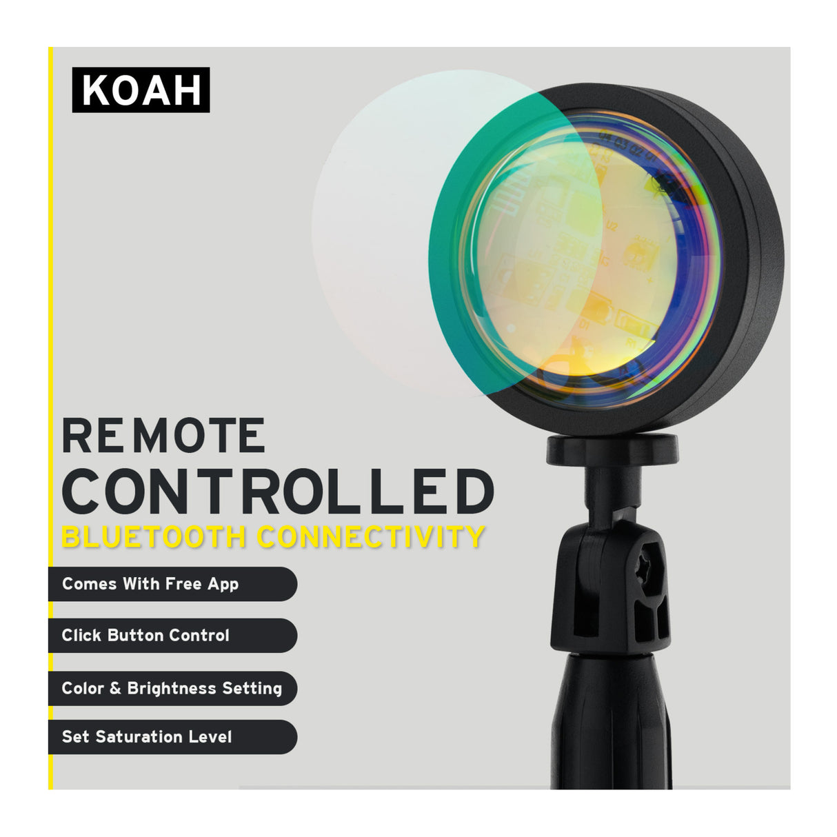 Koah Sunset and Skyscape LED Projection Lamp for Content Creation, Social Media, and Photography