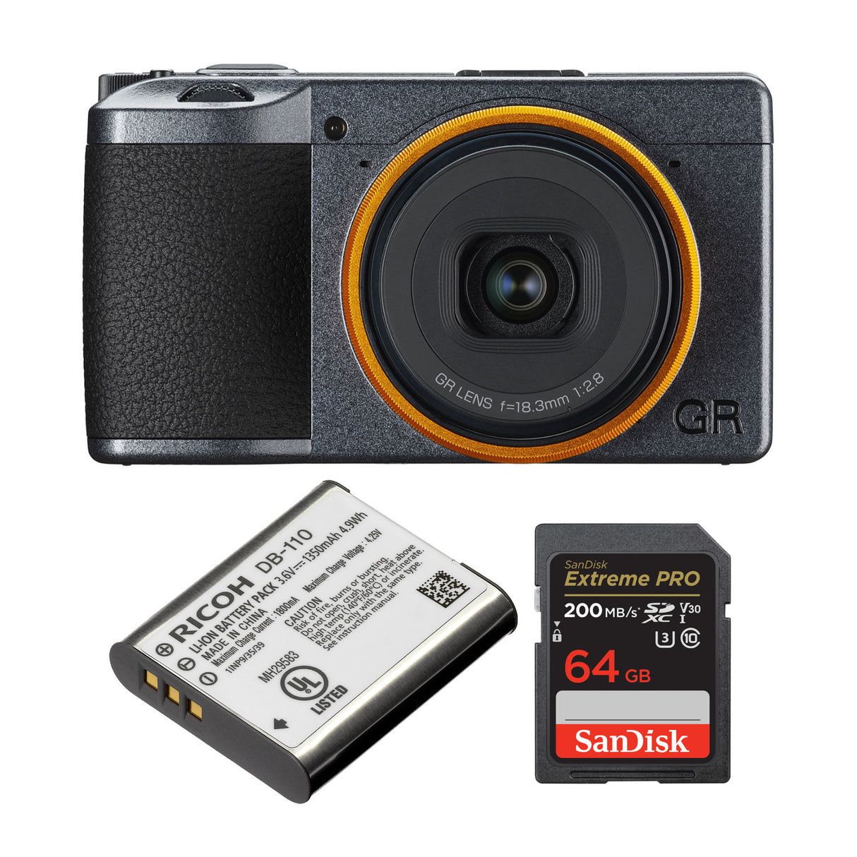 Ricoh GR III Street Edition Digital Camera with Spare Battery and 64GB SD Card