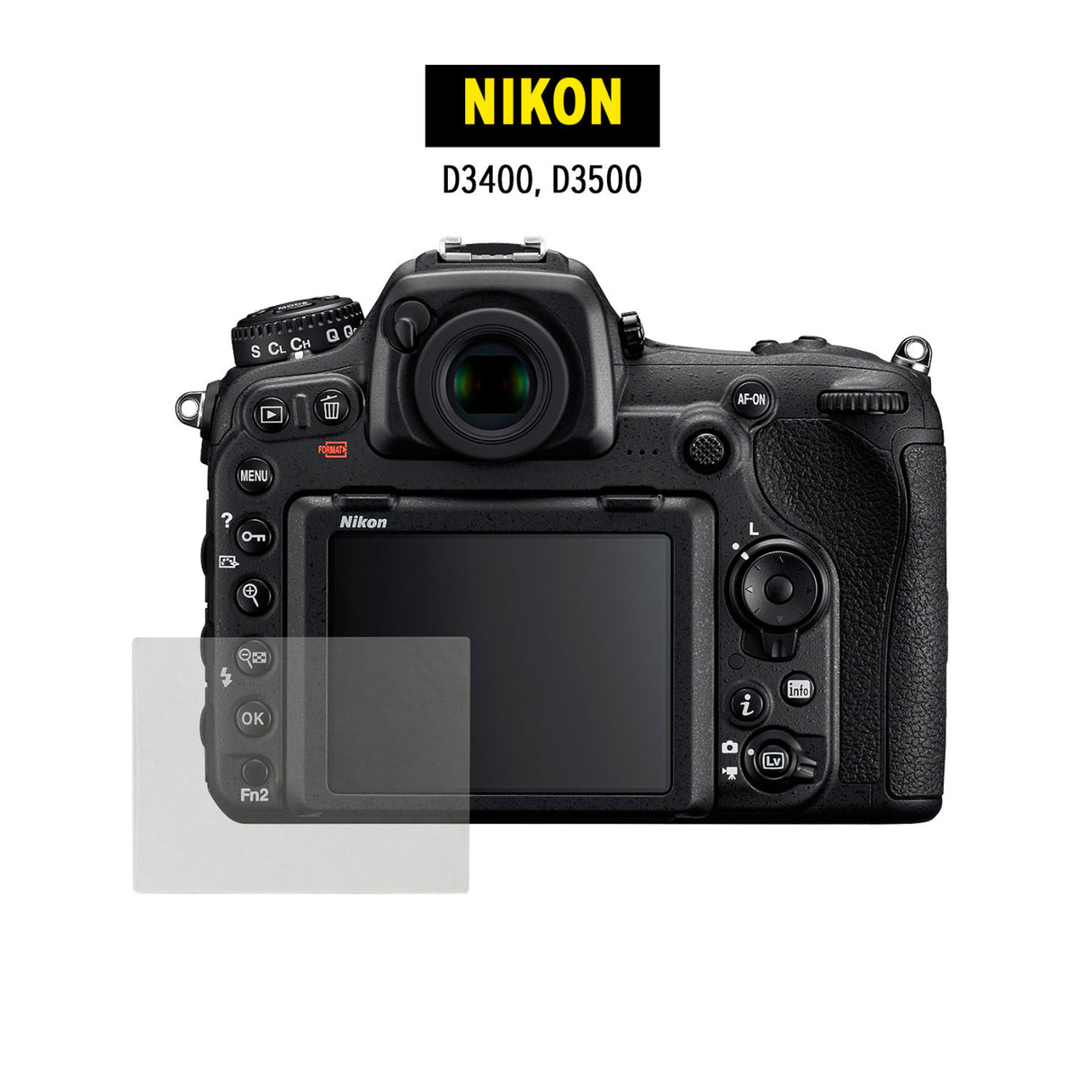 Koah LCD Ultra Armor Screen Protector for Nikon D3400 and D3500 Series Cameras