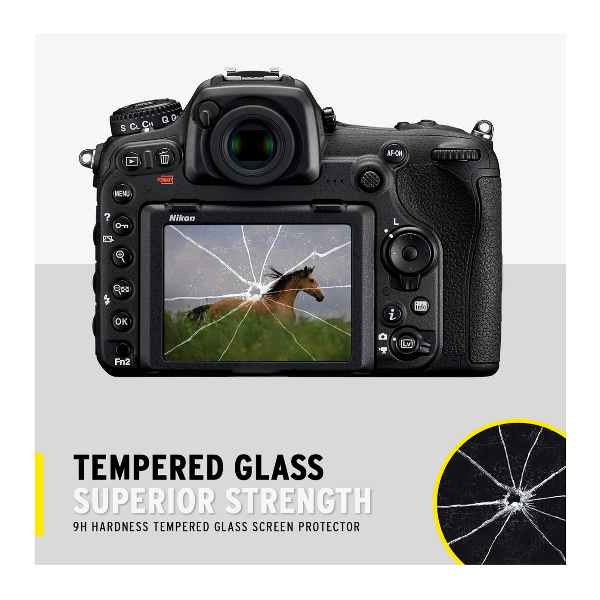 Koah LCD Ultra Armor Screen Protector for Nikon D3400 and D3500 Series Cameras
