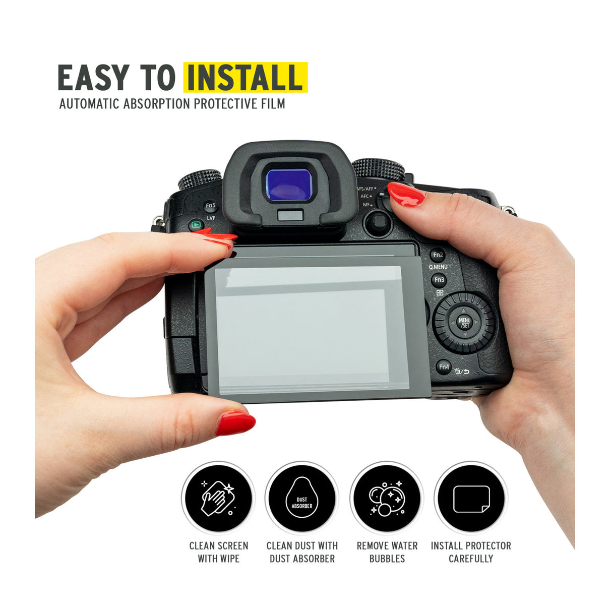 Koah LCD Ultra Armor Screen Protector for Panasonic Lumix DC-GH5 and GH5S Cameras