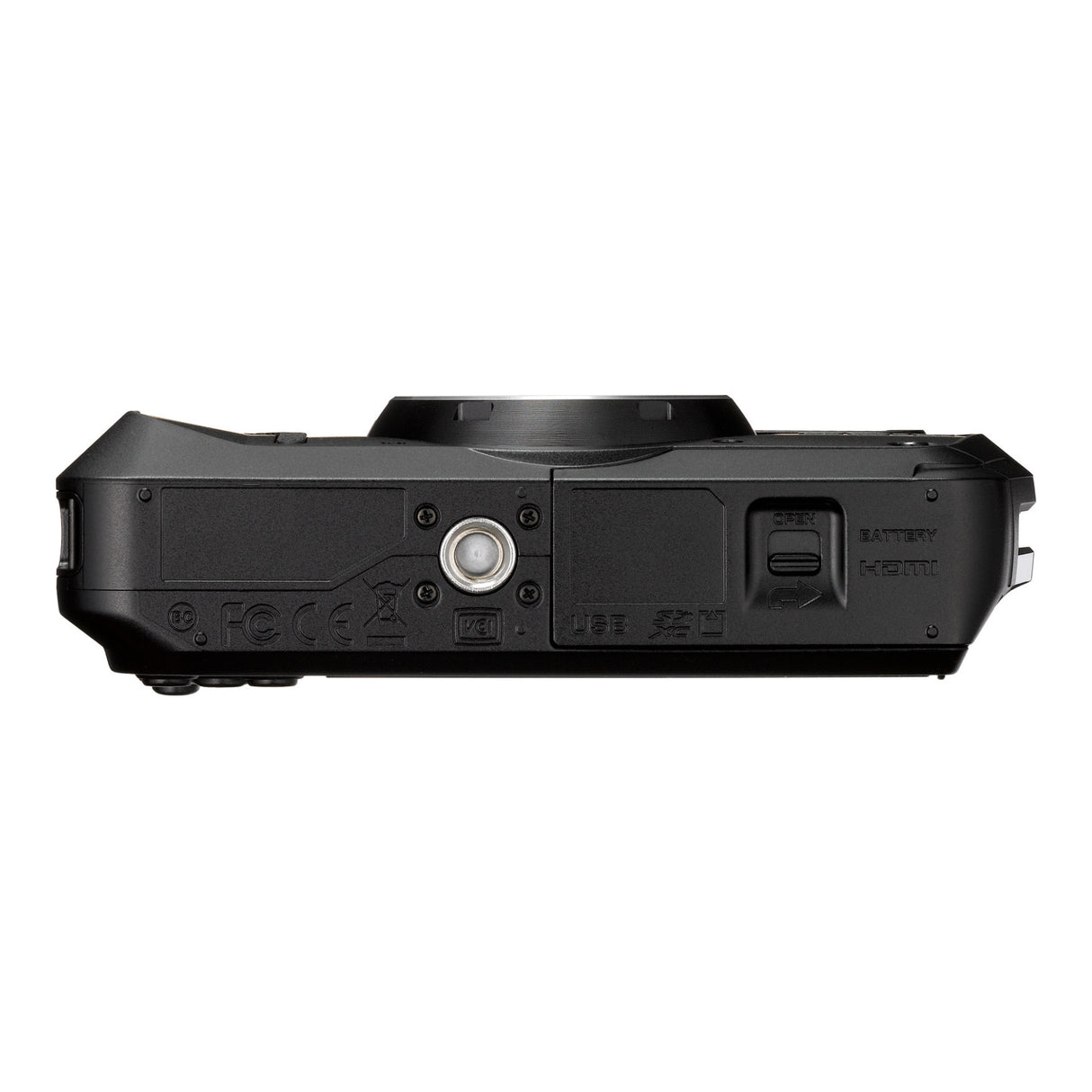 Ricoh WG-6 Digital Camera (Black) with Gadget Bag with Cleaning Kit and 64GB Memory Card