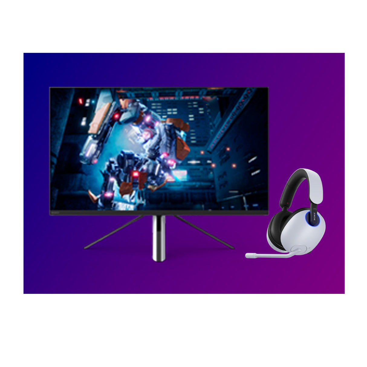 Sony 27-Inch INZONE M9 4K HDR 144Hz Gaming Monitor (SDM-U27M90) with Noise Canceling Gaming Headset