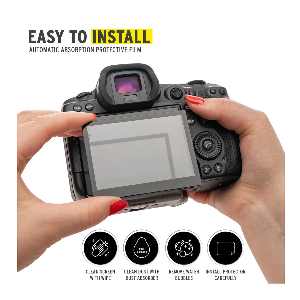 Koah LCD Ultra Armor Screen Protector for Canon EOS R5 Mirrorless Camera