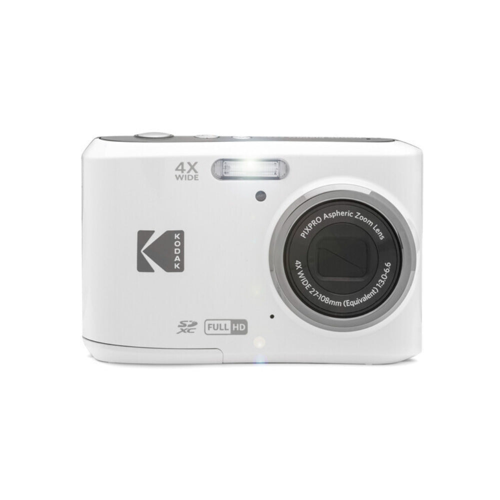 Kodak PIXPRO FZ45 Friendly Zoom Digital Camera (White) with Deluxe Accessory Bundle