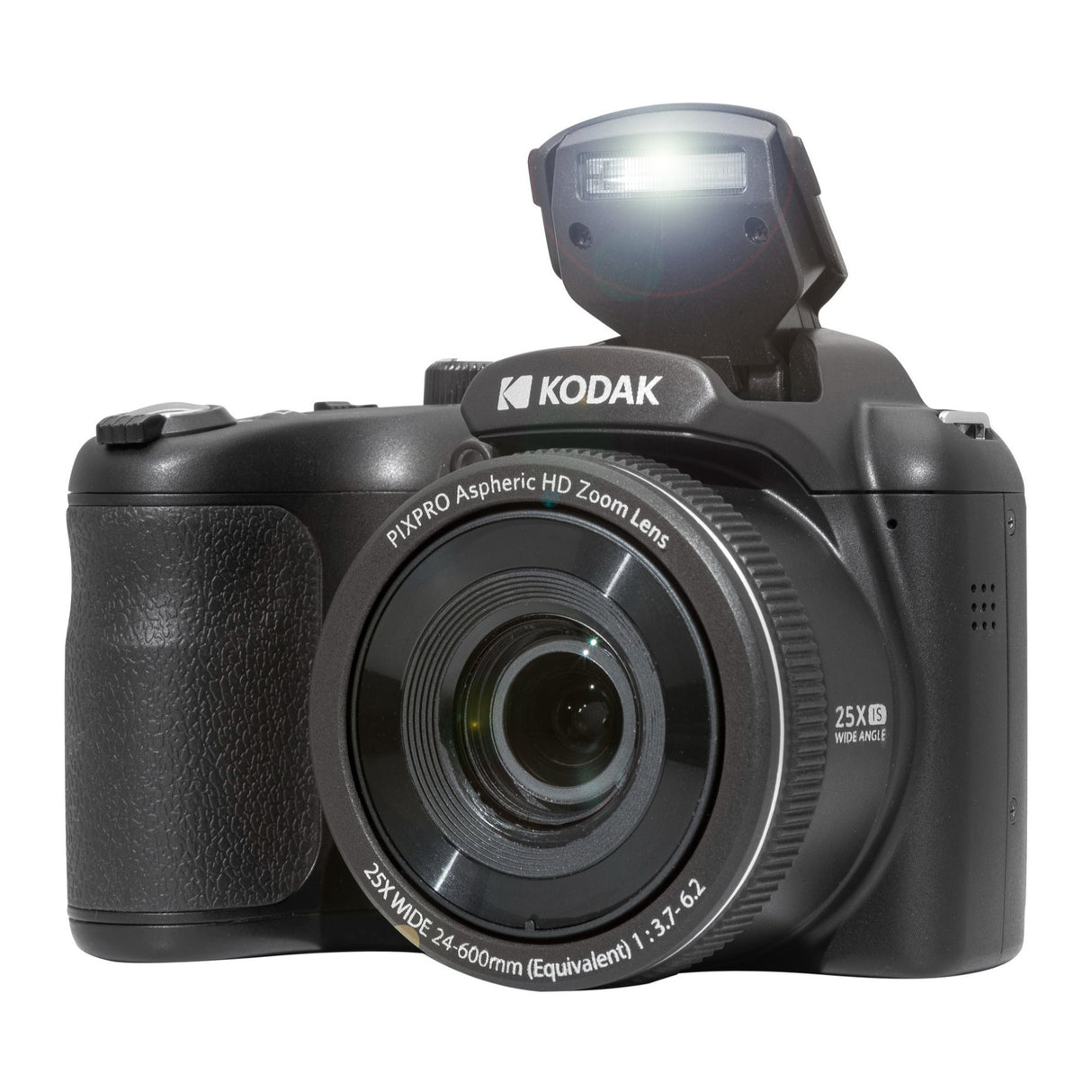 Kodak PIXPRO AZ255 Astro Zoom 16MP Digital Camera (Black) with 64GB SD Card, Batteries Bundle