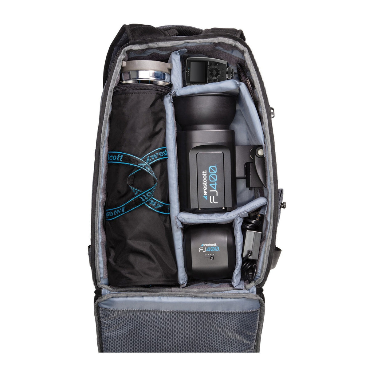 Westcott FJ400 Strobe 1-Light Backpack Kit with FJ-X3 S Trigger for Sony with Backdrop Boards Bundle