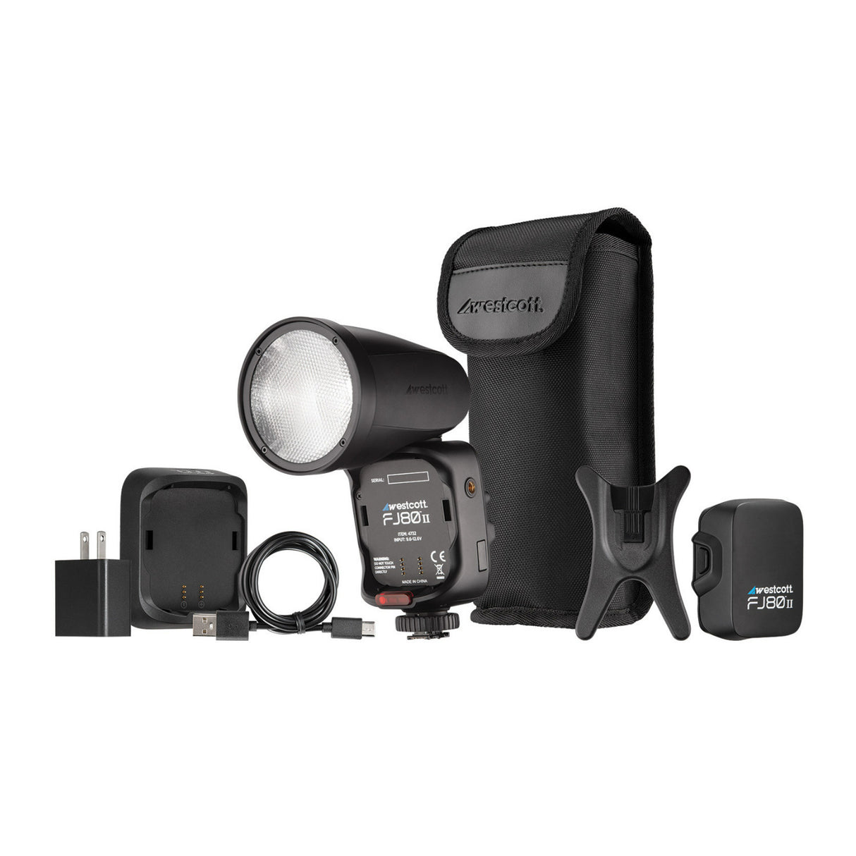 Westcott FJ80 II S Touchscreen 80Ws Speedlight with Sony Camera Mount with 7-Feet Umbrella Bundle