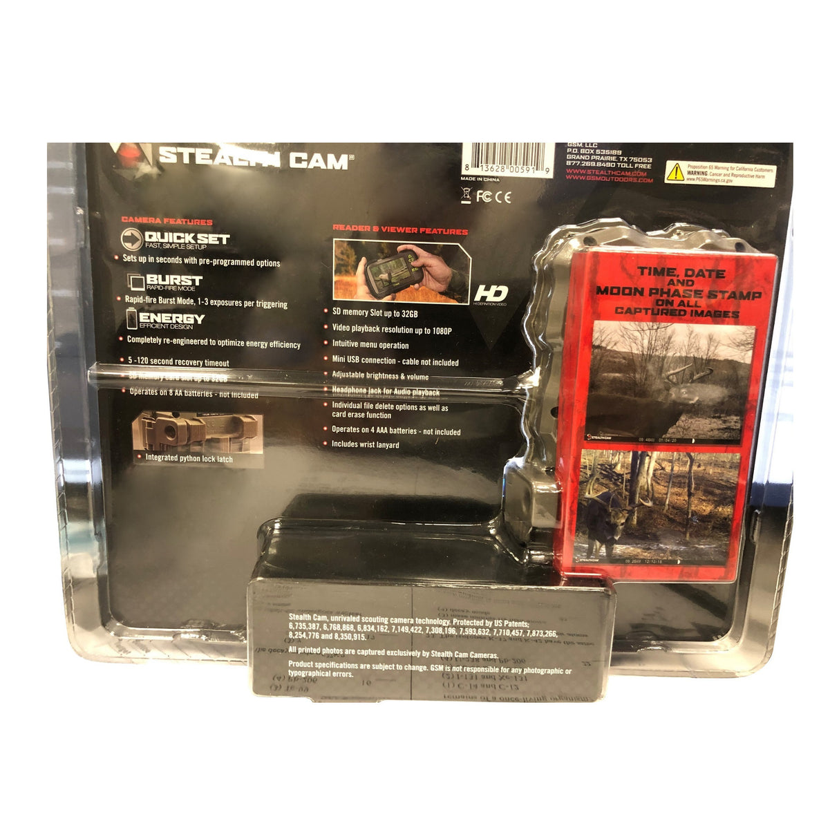 Stealth Cam QS22 22MP Trail Camera with HMW Trail Cam Viewer with Memory Card and Card Reader