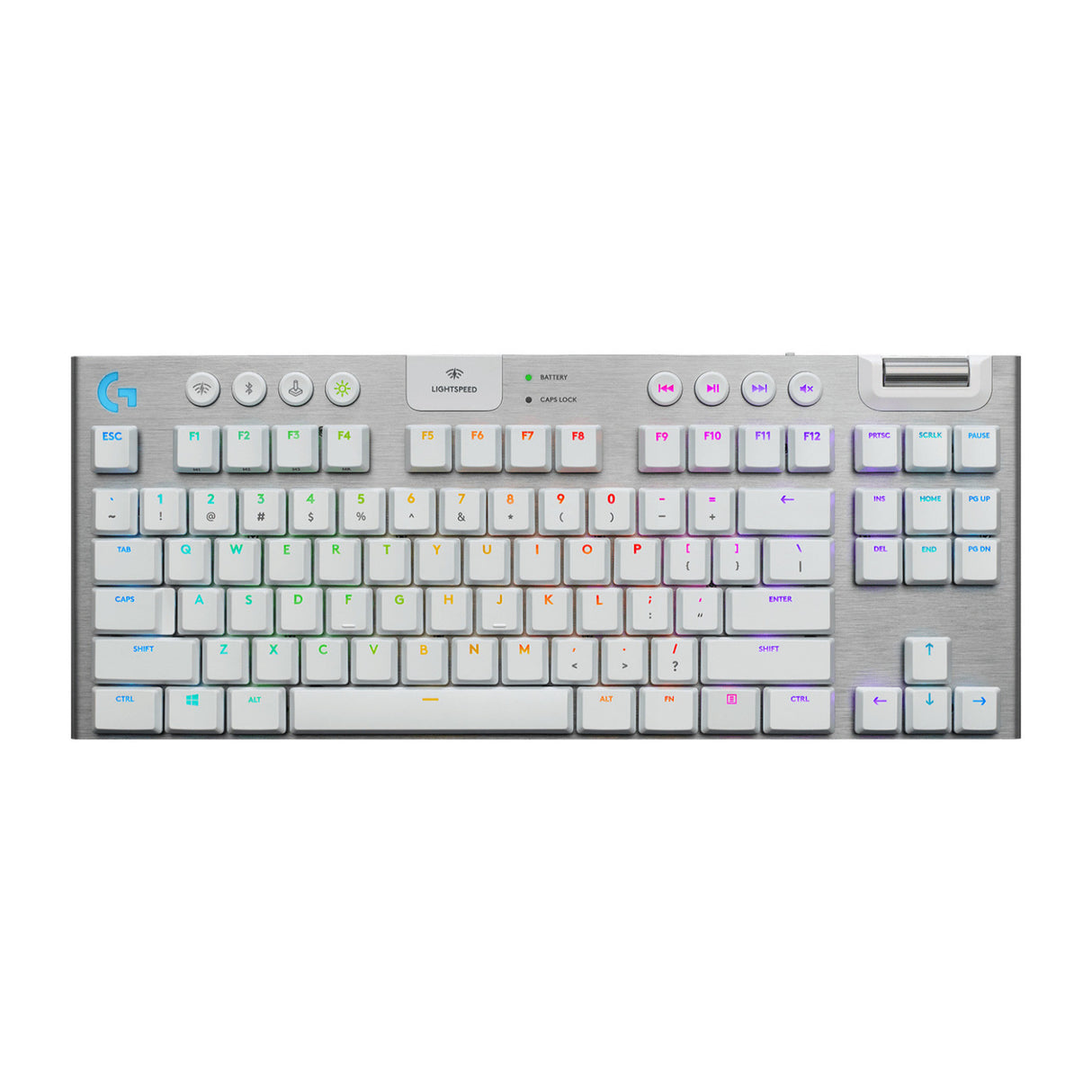 Logitech G915 TKL Tenkeyless Wireless RGB Mechanical Gaming Keyboard (White)