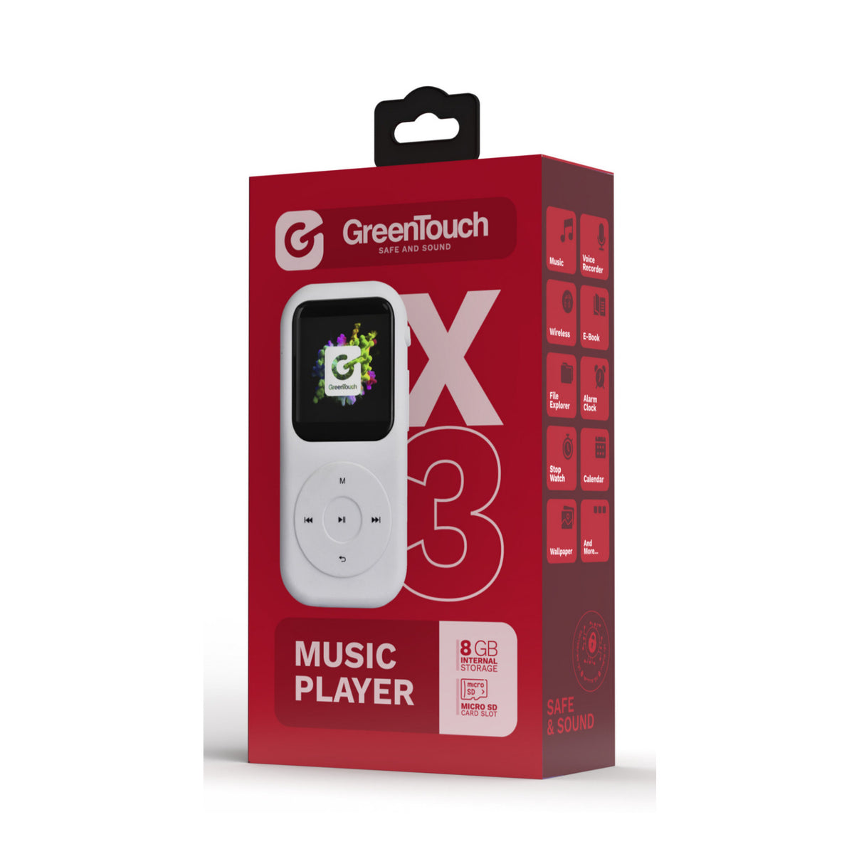 Greentouch X3 32GB Kosher MP3 Player with Touch Buttons (White)