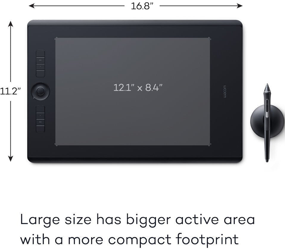 Wacom PTH860 Intuos Pro Creative Pen Tablet (Black, Large)