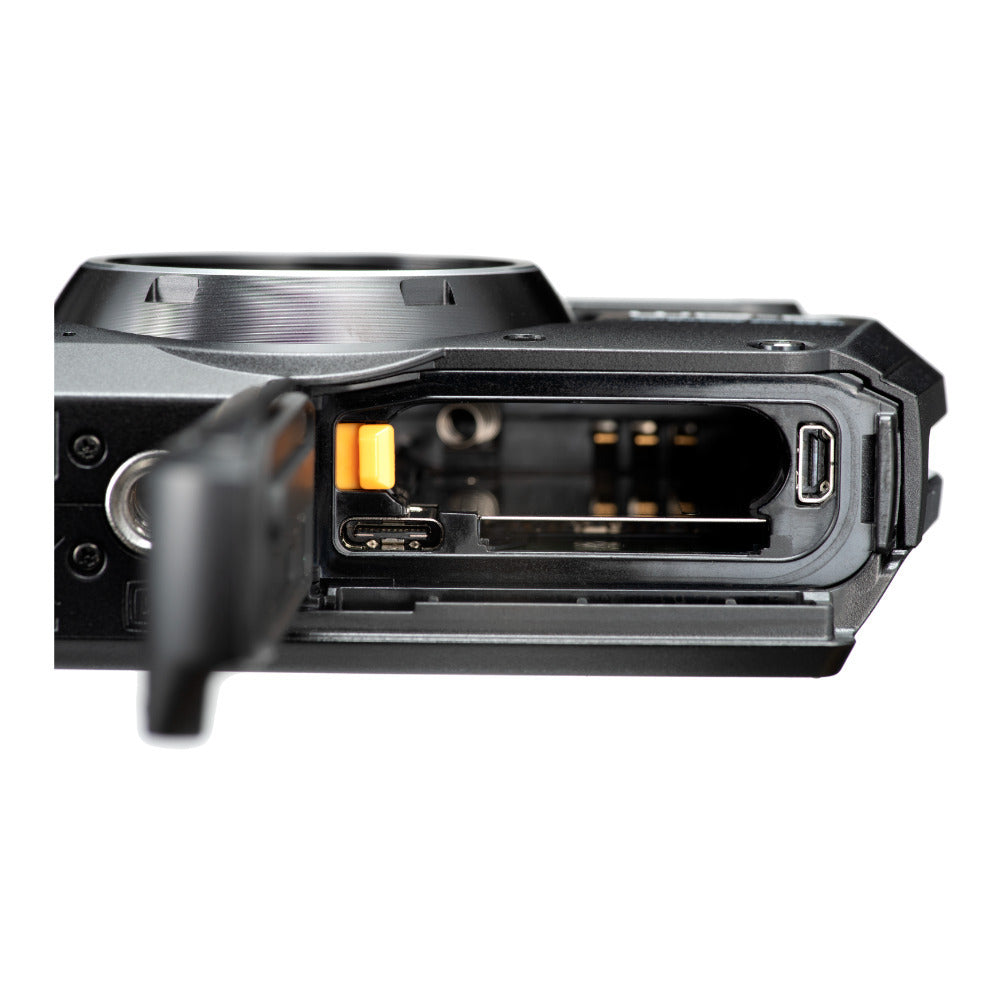 Ricoh WG-6 Digital Camera (Black) with 1 TB Portable Hard Drive, Gadget Bag with Accessory Kit