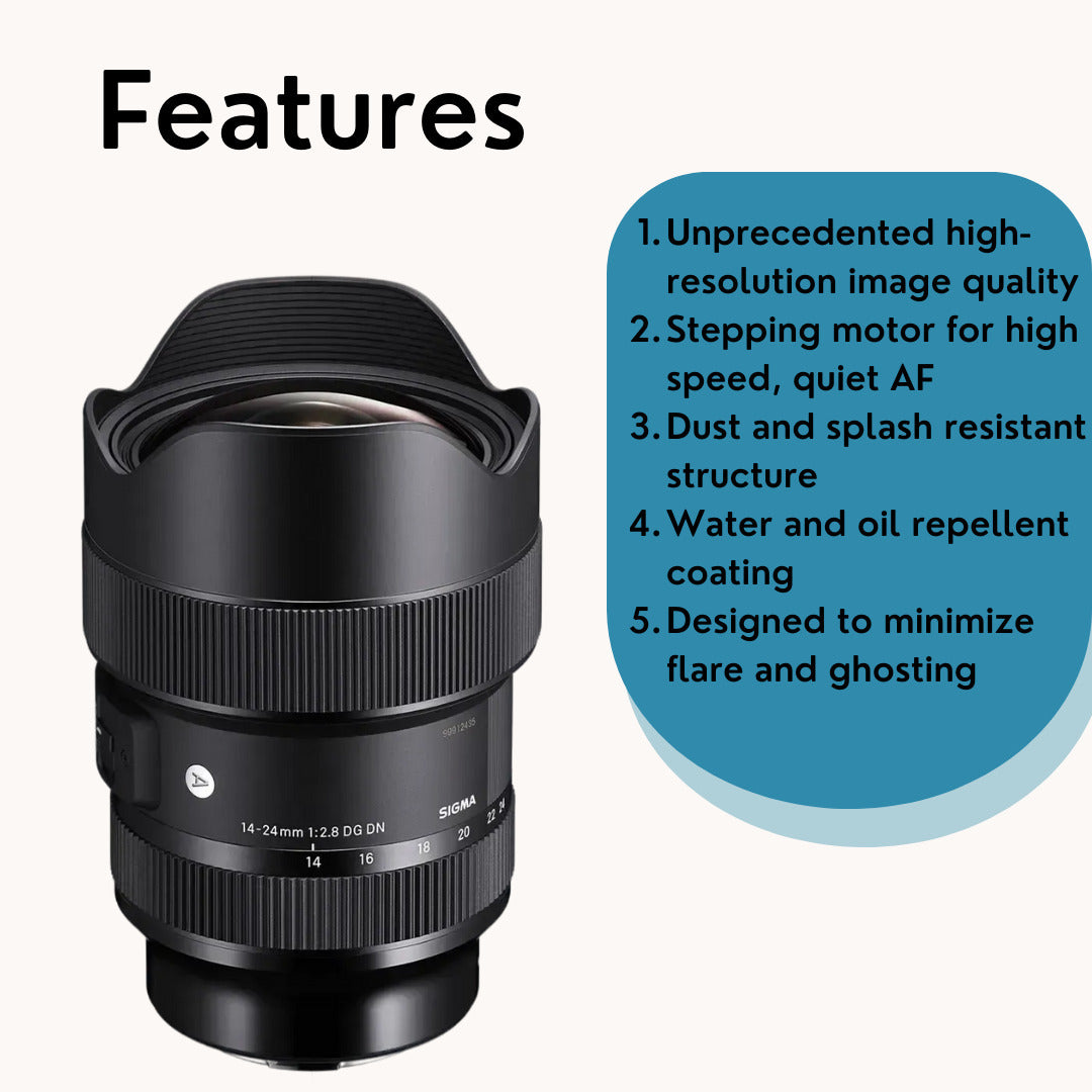 Sigma 14-24mm f/2.8 DG DN Art Lens for Sony E-Mount with 1TB Hard Drive and 64GB SD Card Bundle