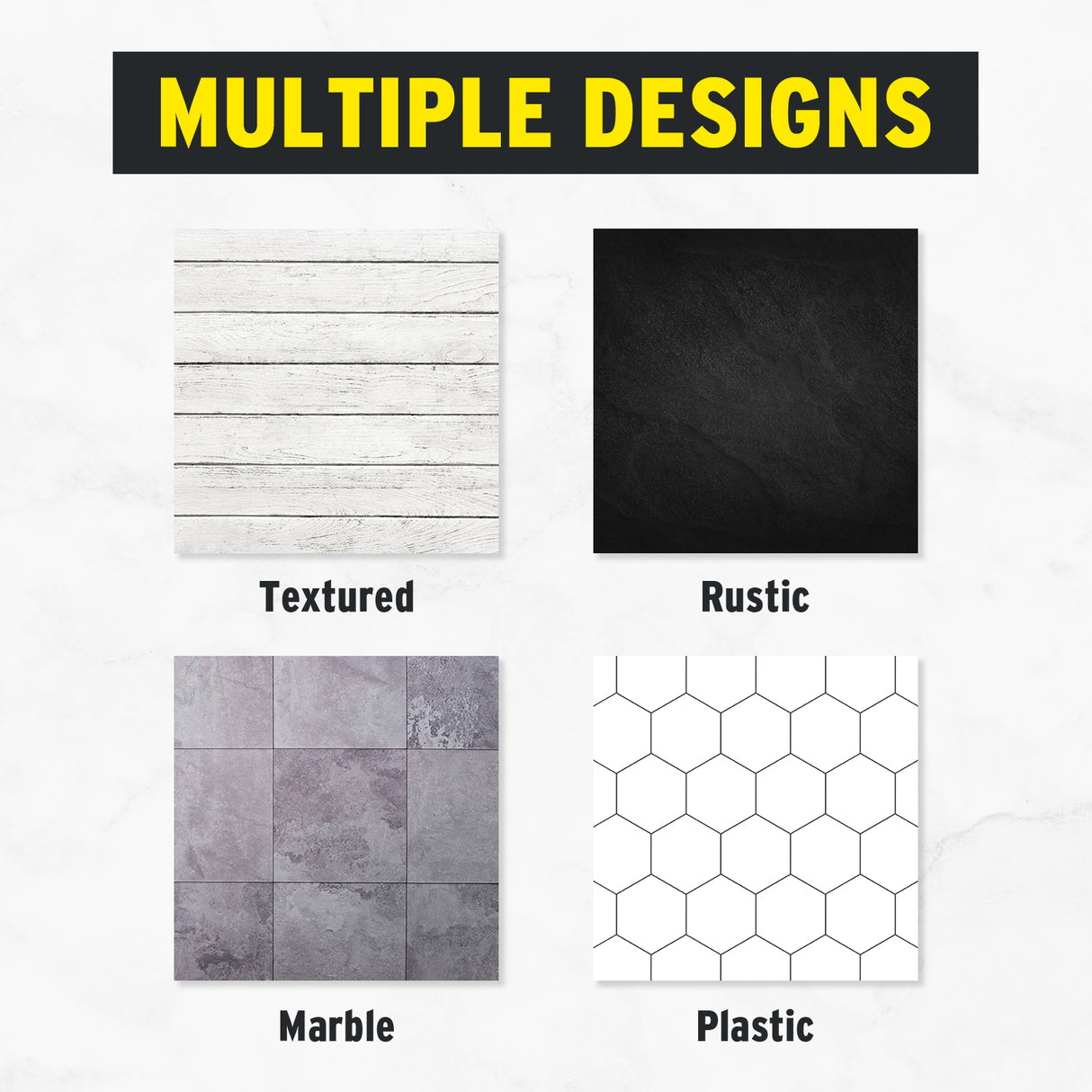 Koah Photography Backdrop Boards with Tote Bag (13 x 13-Inch Set with 7 Designs)