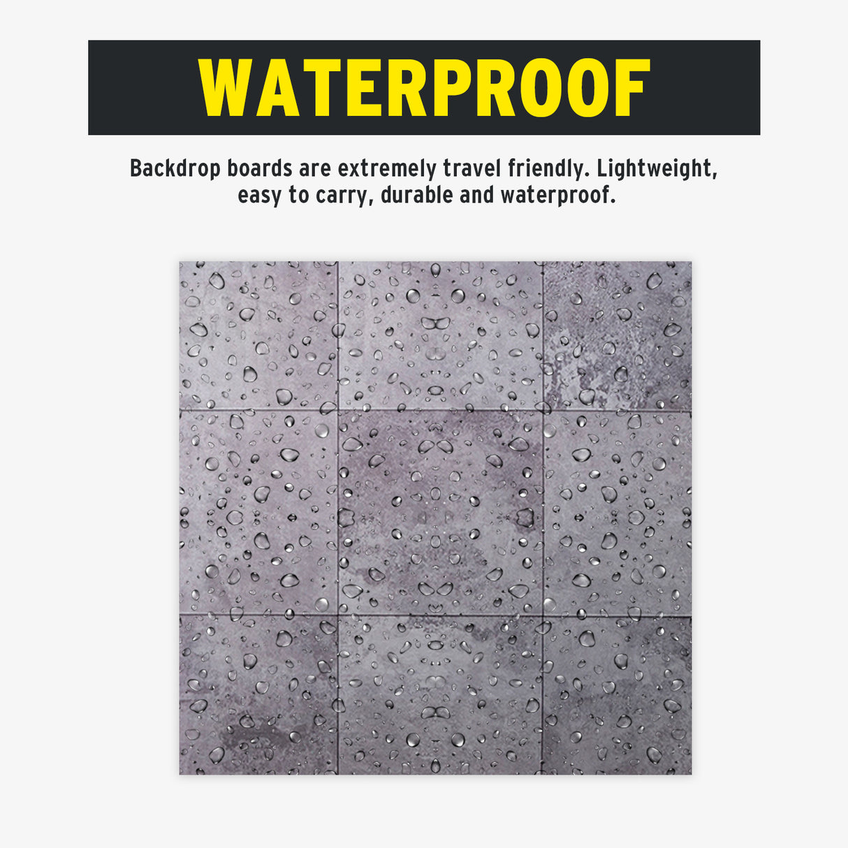 Koah Photography Backdrop Boards with Tote Bag (13 x 13-Inch Set with 7 Designs)