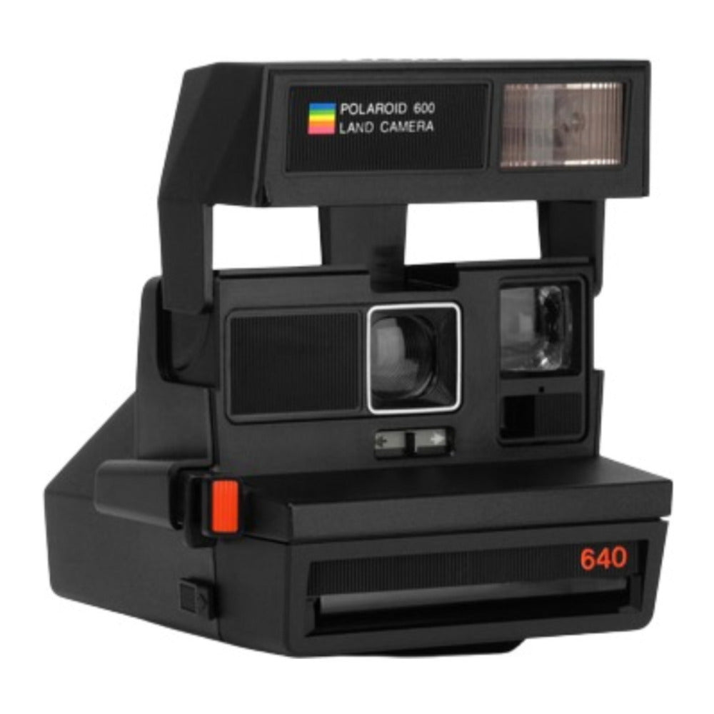 Polaroid 600 Model 640 Instant Film Camera (Black) with 8 Instant Photographs