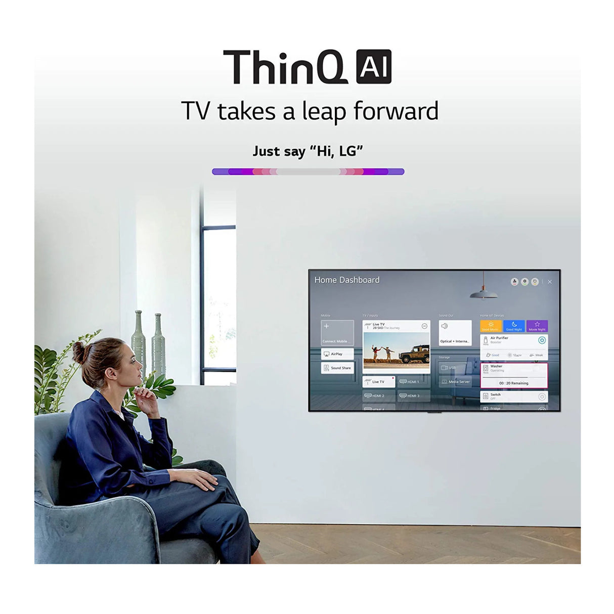 LG GX 77-Inch Class with Gallery Design 4K Smart OLED TV with AI ThinQ