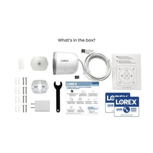 Lorex 4K Spotlight Indoor Outdoor Wi-Fi 6 Security Camera with Smart Security Lighting
