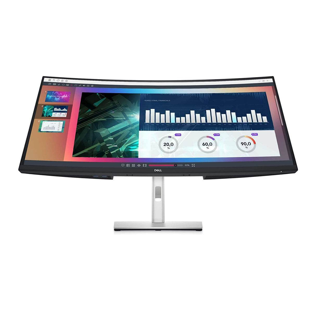 Dell P-Series P3421W 34-Inch Wide Quad High Definition Curved USB-C IPS Monitor (Black)