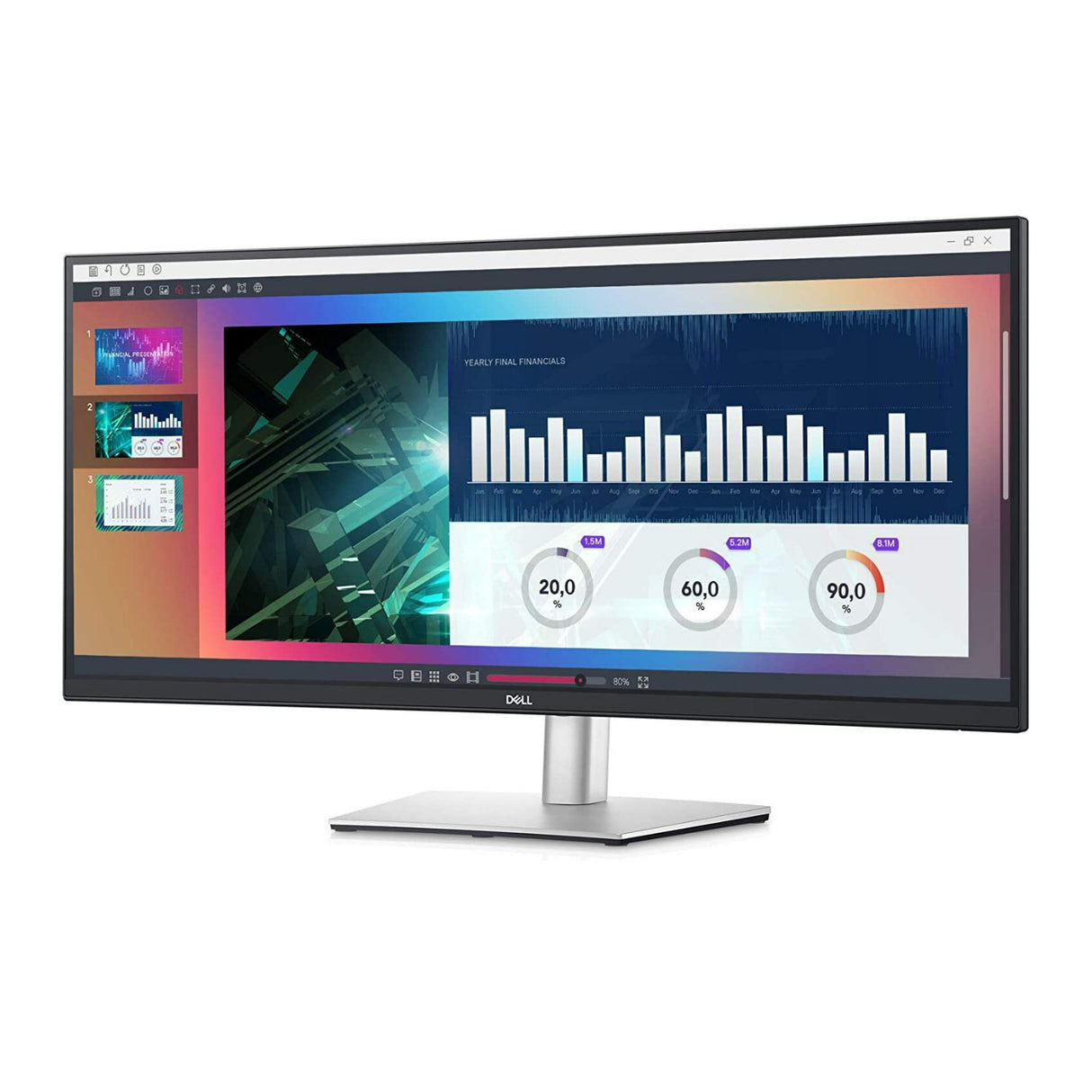 Dell P-Series P3421W 34-Inch Wide Quad High Definition Curved USB-C IPS Monitor (Black)